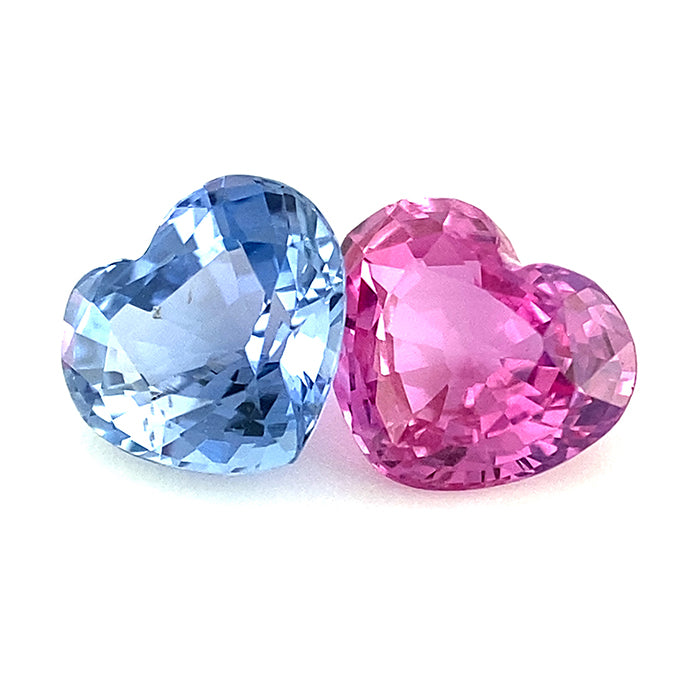 Heart deals shaped sapphire